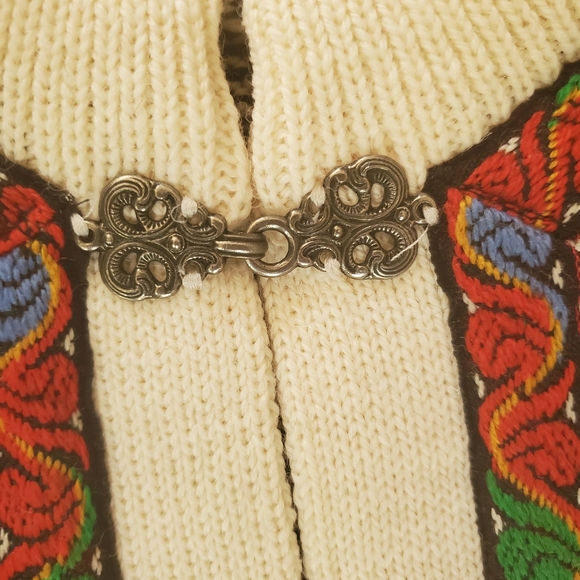 Norwool of Norway Pure New Wool Arctic Circle Setesdal Cardigan Sweater Large - Picture 6 of 7